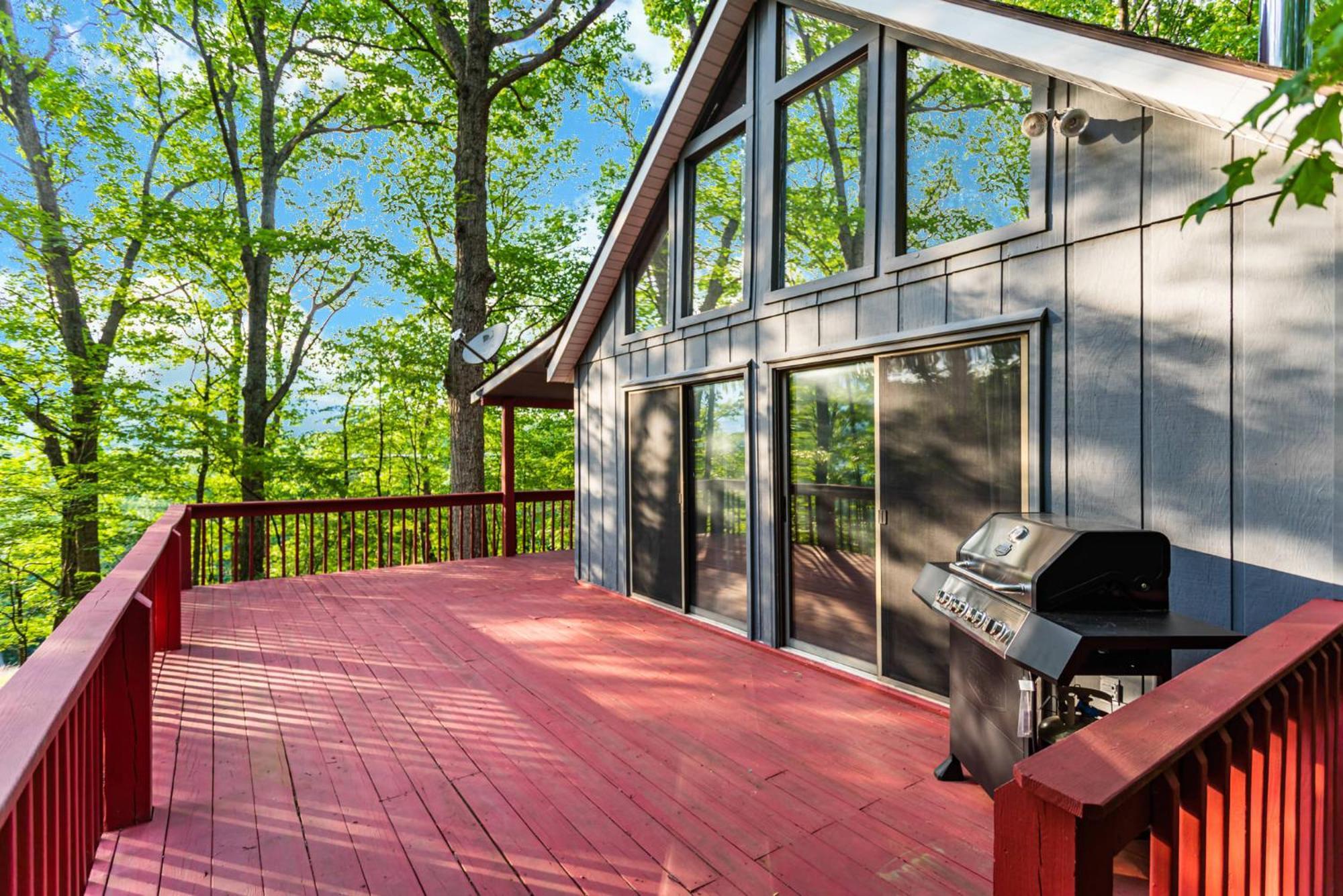 Hot Tub, Large Deck, Wifi, Fire Pit At Chalet Cabin Morton Grove Екстериор снимка
