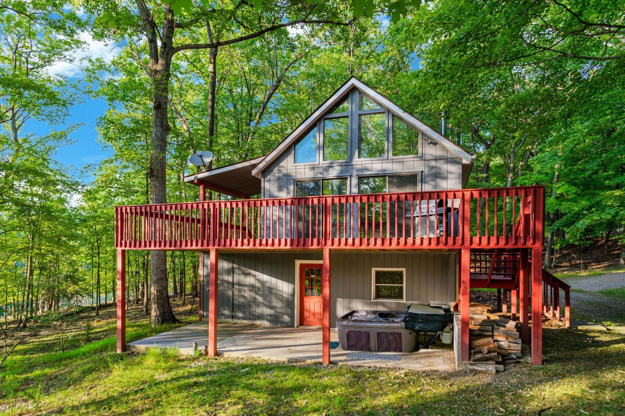 Hot Tub, Large Deck, Wifi, Fire Pit At Chalet Cabin Morton Grove Екстериор снимка